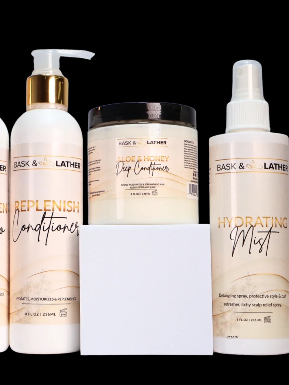 Bask & Lather Aloe & Honey Hair Set